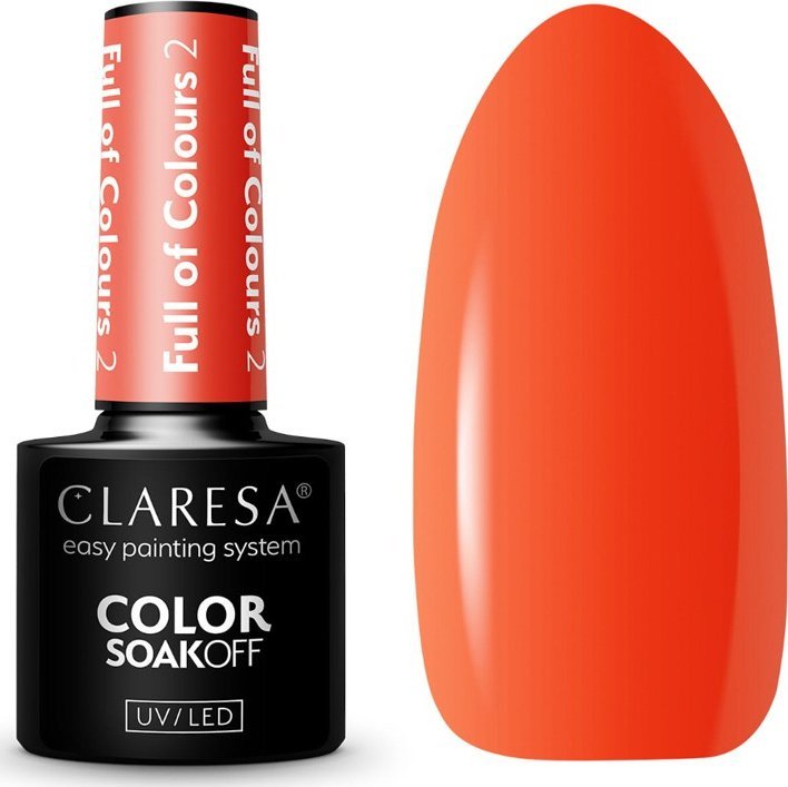 Activeshop CLARESA Lakier hybrydowy Full of colours 2 -5g
