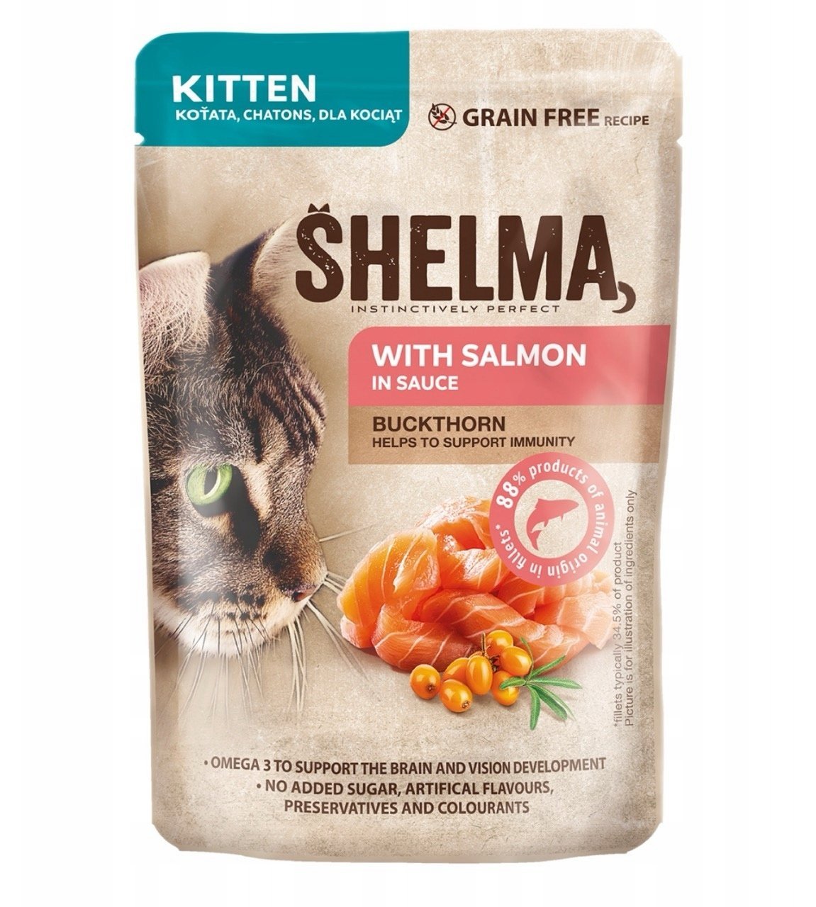 ONTARIO dla kociąt w sosie łososiowym 85 g