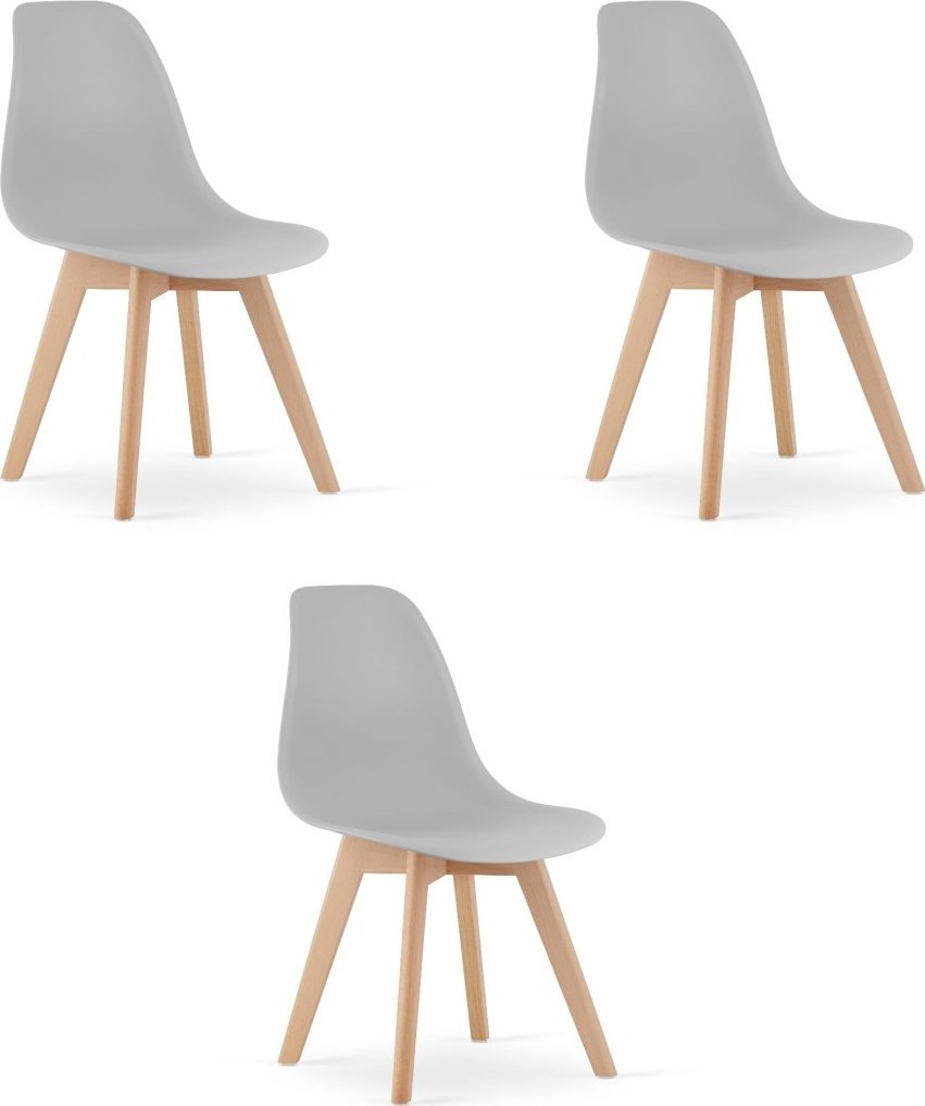 Leobert Krzesło KITO - szare x 3