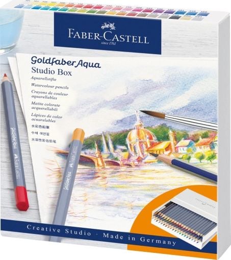 Faber-Castell Kredki Goldfaber Aqua 38 kol. + 2 ołówki + pędzel