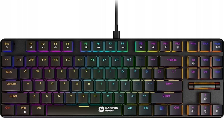 Klawiatura Canyon CANYON Klawiatura gamingowa Cometstrike TKL GK-50 Czarna
