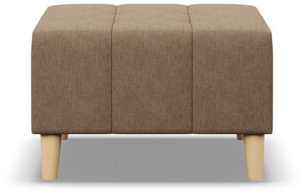 Adams Group Pufa na nóżkach, pikowany, NUBO, 71x71x40 cm, beżowy