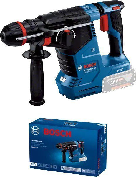 Wiertarka Bosch BOSCH MŁOTOWIERTARKA Z OPCJĄ KUCIA 18V 2,4J GBH 187-LI ONE CHUCK SOLO