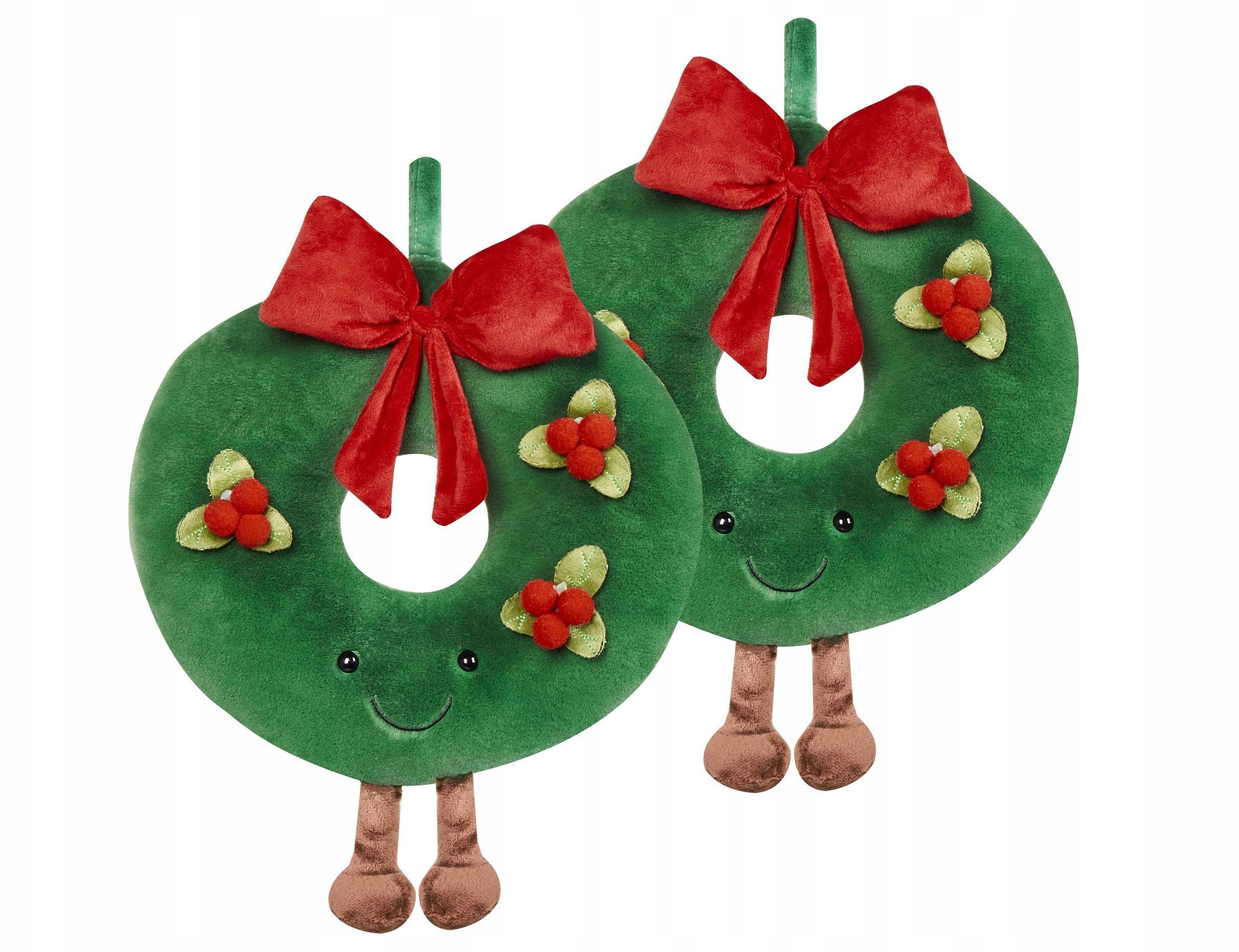 Beliani Zestaw 2 poduszek dekoracyjnych BONBON 45 x 45 cm Zielony Wzór świąteczny