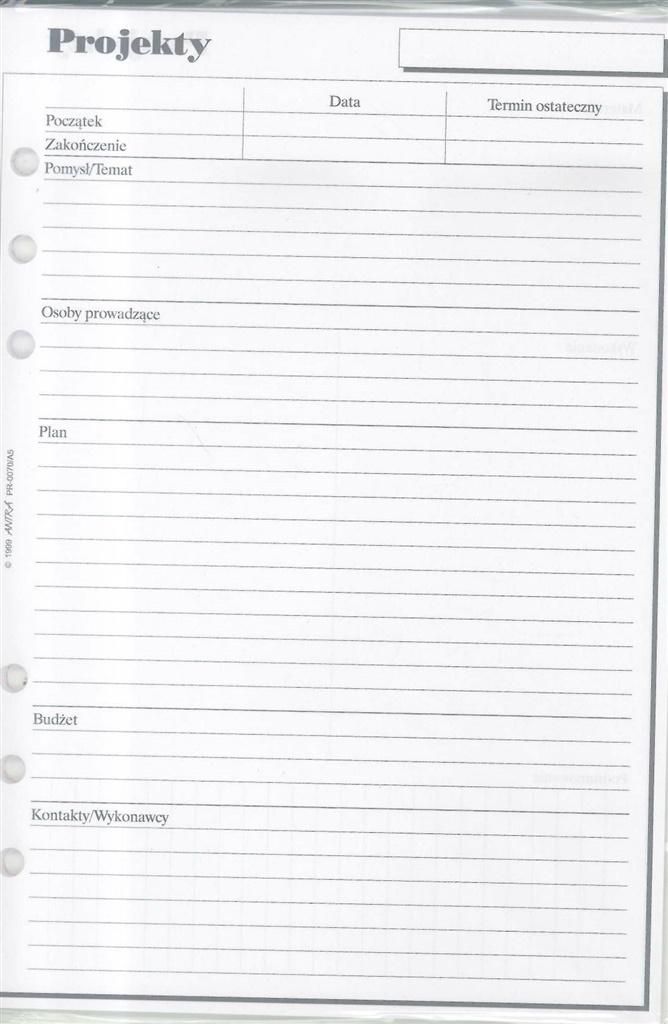 Antra Wkład do organizera A5 Projekty (270046)