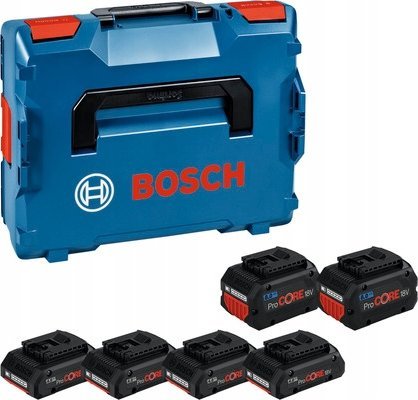 Bosch Bosch 4x battery ProCORE 18V 4.0Ah + 2x battery ProCORE 18V 8.0Ah Professional (blue/black, L-BOXX, AMPShare Alliance)