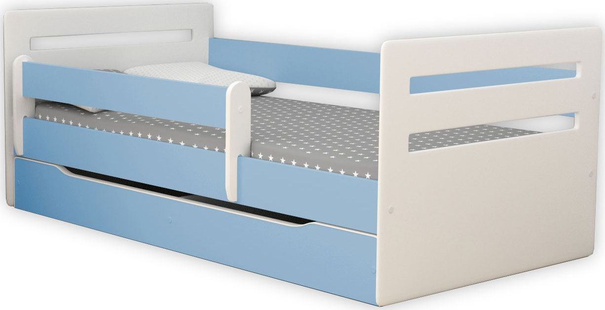 Elior Łóżko dla chłopca z materacem Candy 2X 80x180 - niebieskie