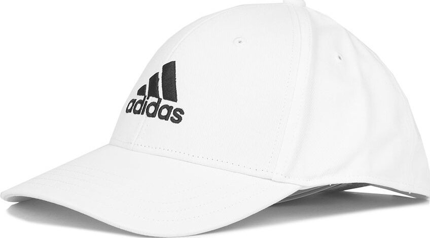 Adidas Czapka z daszkiem adidas Cotton Twill Baseball biała IB3243 Dorośli M/L