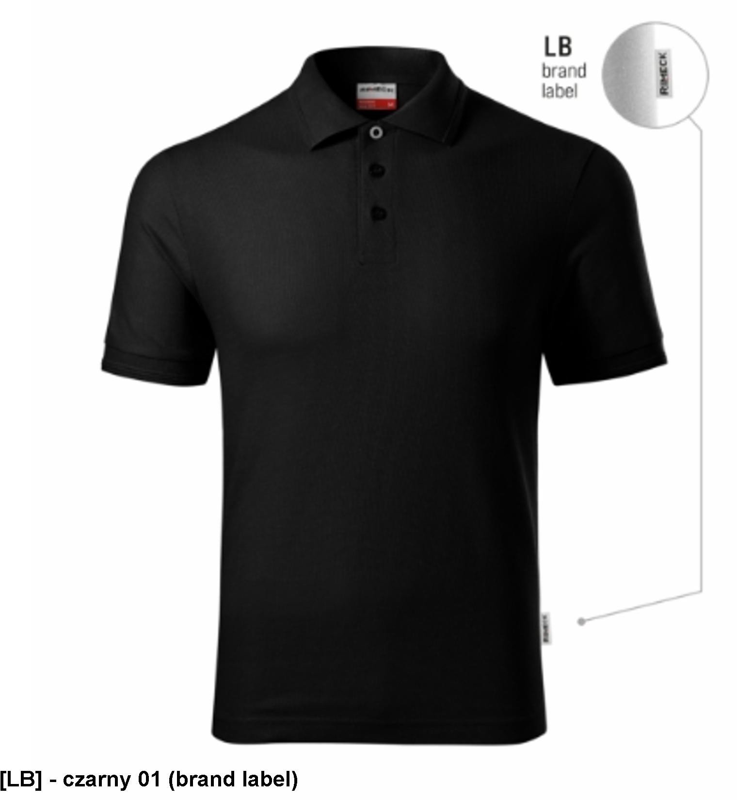 Reserve R22 - ADLER - Koszulka polo męska, 200 g/m2 - czarny 01 (brand label) S