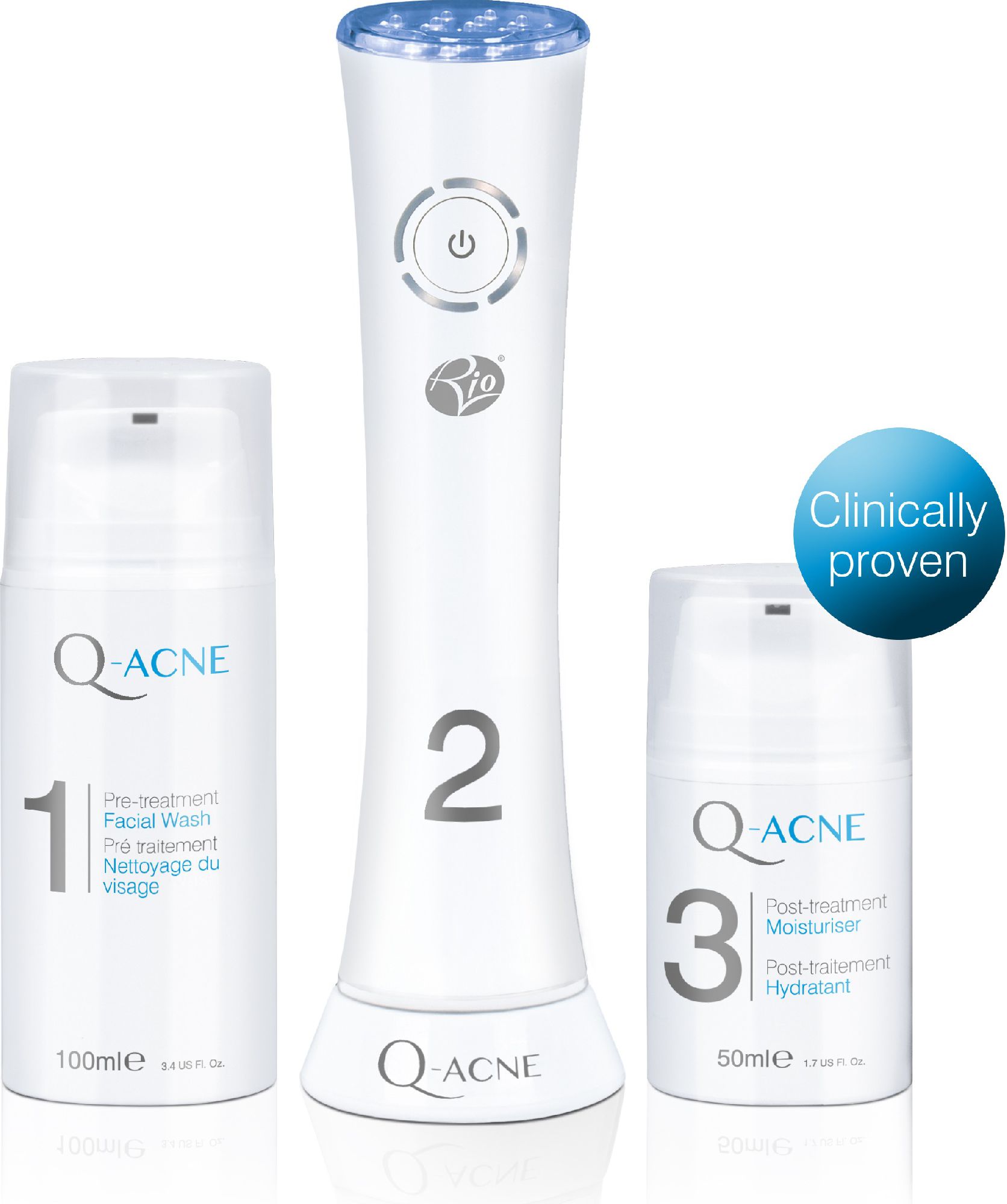 Rio Urządzenie do oczyszczenia twarzy Q-Acne Lite3