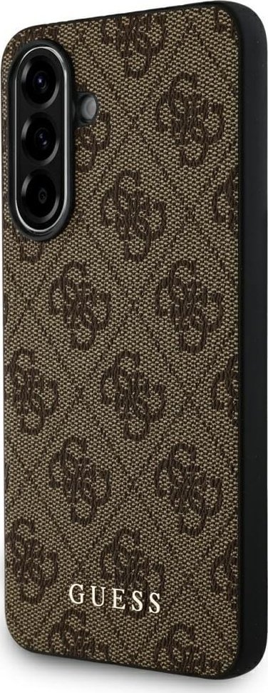 Etui Guess 4G Metal Gold Logo do Samsung Galaxy A56 brązowy