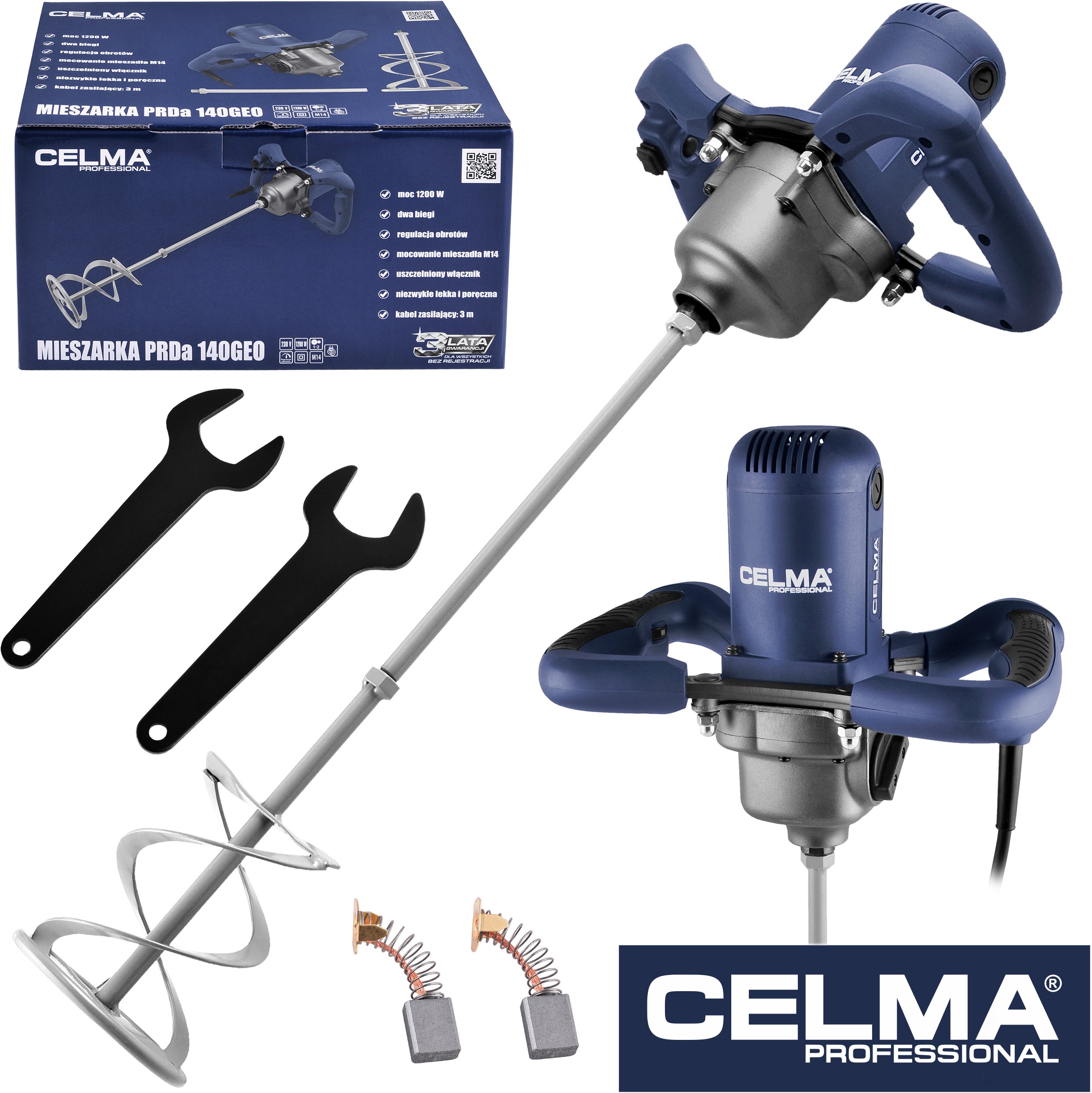 Mieszarka Celma Mieszadło elektryczne CELMA Professional PRDa 140GEO 1200W 2biegi