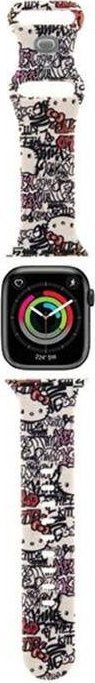 Hello Kitty Hello Kitty Silicone Tags Graffiti - Pasek do Apple Watch 38/40/41 mm (beżowy)