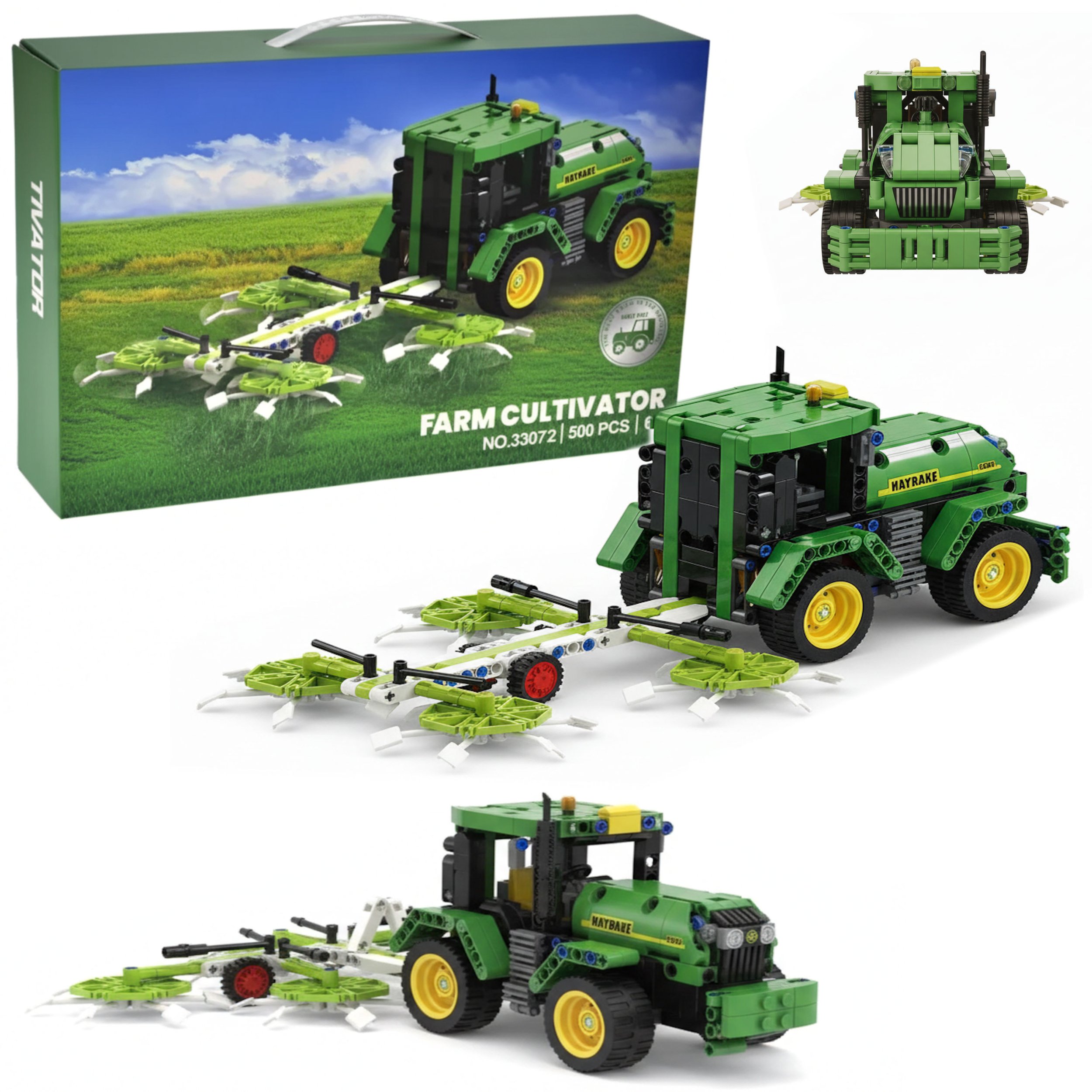 Coil klocki konstrukcyjne zestaw 500 el. elementów traktor przyczepa kombajn