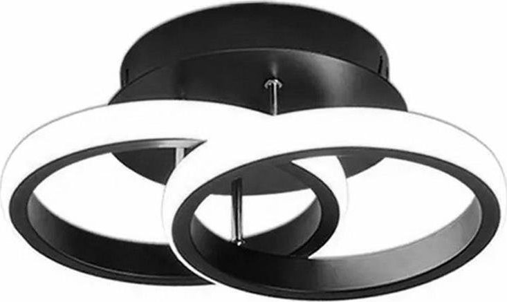 Lampa sufitowa Aptel LAMPA Sufitowa LED 2 taśmy led 20W czarna ZD110