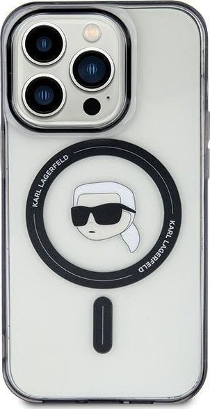 Karl Lagerfeld Karl Lagerfeld KLHMP15MHKHNOTK iPhone 15 Plus 6.7" transparent hardcase IML Karl`s Head MagSafe