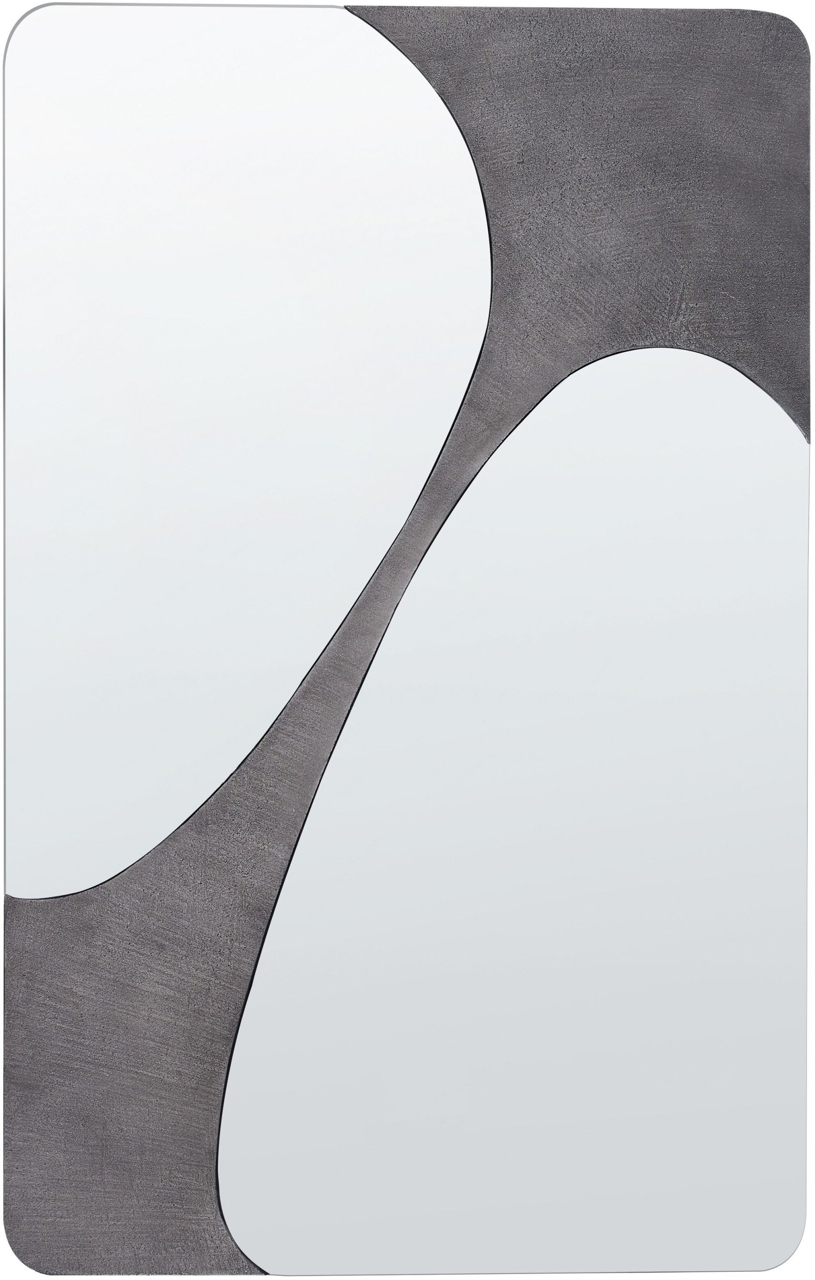 Beliani Lustro ścienne 110 cm Szary ORMES