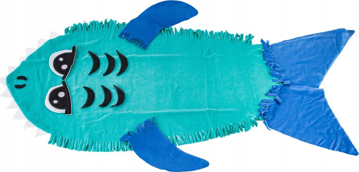 Zestaw Kreatywny, Wyszywanka, Pluszowy KOCYK, ŚPIWÓR Do Szycia DIY REKIN