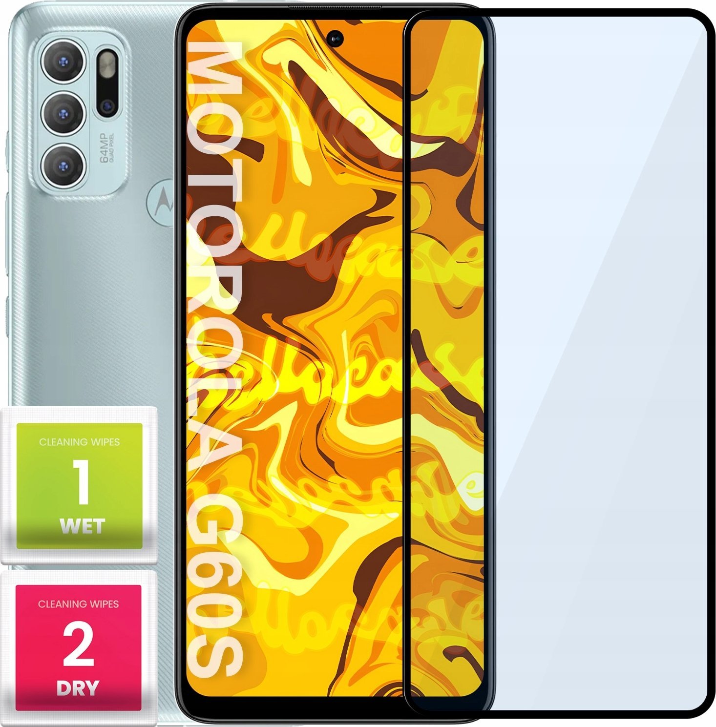 Hello Case SZKŁO HARTOWANE DO MOTOROLA MOTO G60S PEŁNE NA CAŁY EKRAN SZKIEŁKO OCHRONNE