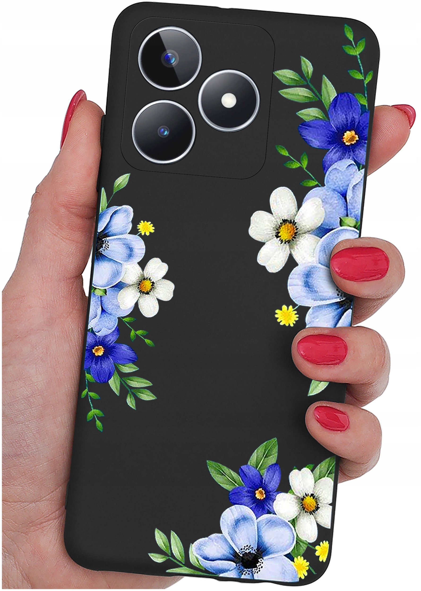 ETUI do Realme C51| C53 WZORY |SILIKONOWE MATT CASE + SZKŁO 9H