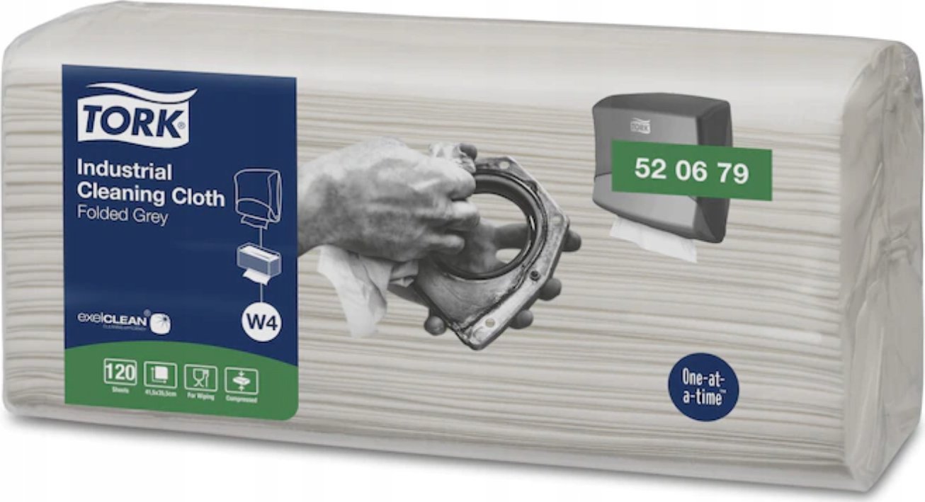 Tork Czyściwo przemysłowe w odcinkach, 120 sztuk, 1-warstwowe, premium Białe