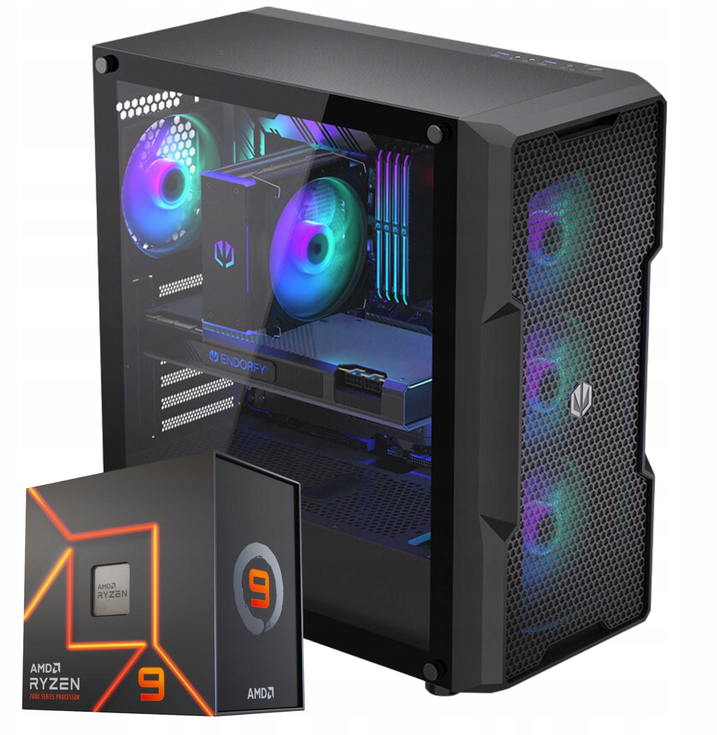 Komputer Komfig Ryzen 9 9950X3D, 32 GB, RTX 5070, 2 TB M.2 PCIe Windows 11 Pro
