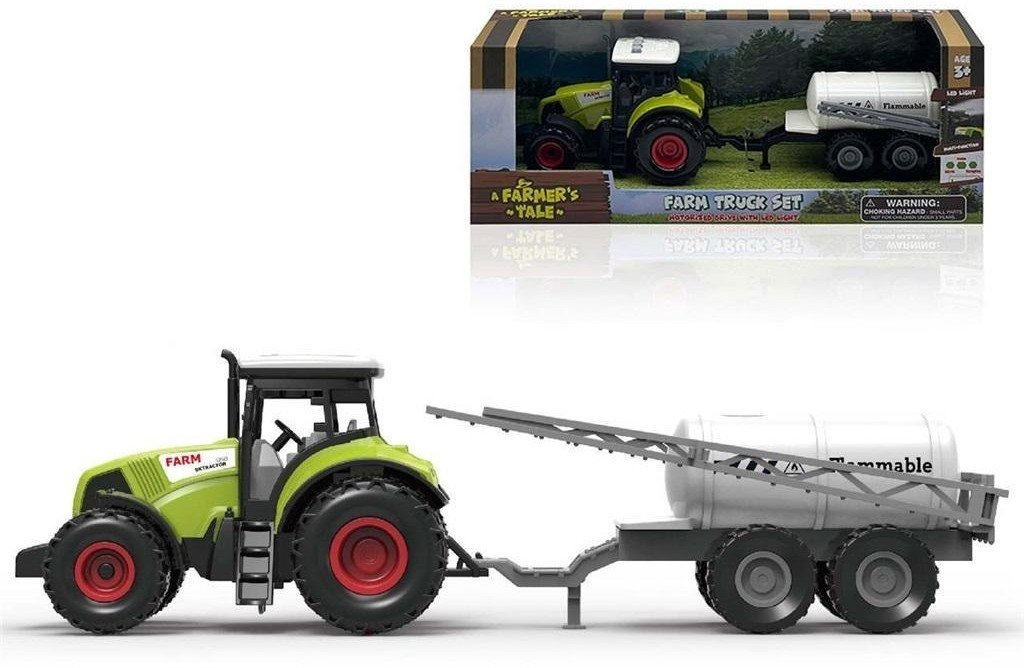 Traktor z przyczepą ze światłem i dźwiękiem