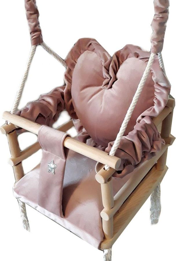Huśtawka Elior Różowa huśtawka serce dla dziewczynki - Aurelia 3w1 (E11346)