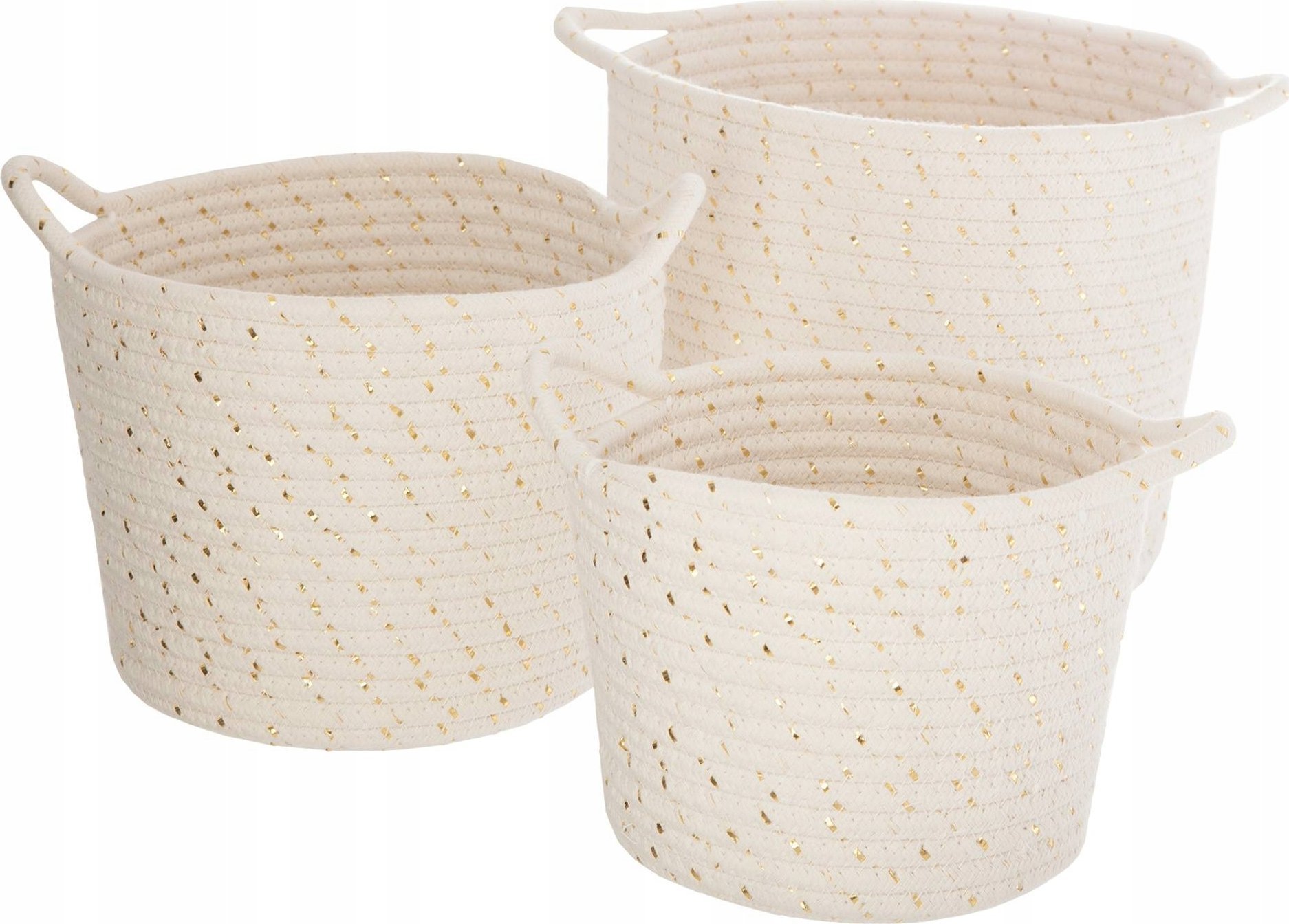 Atmosphera Koszyki do przechowywania, 3 sztuki, białe