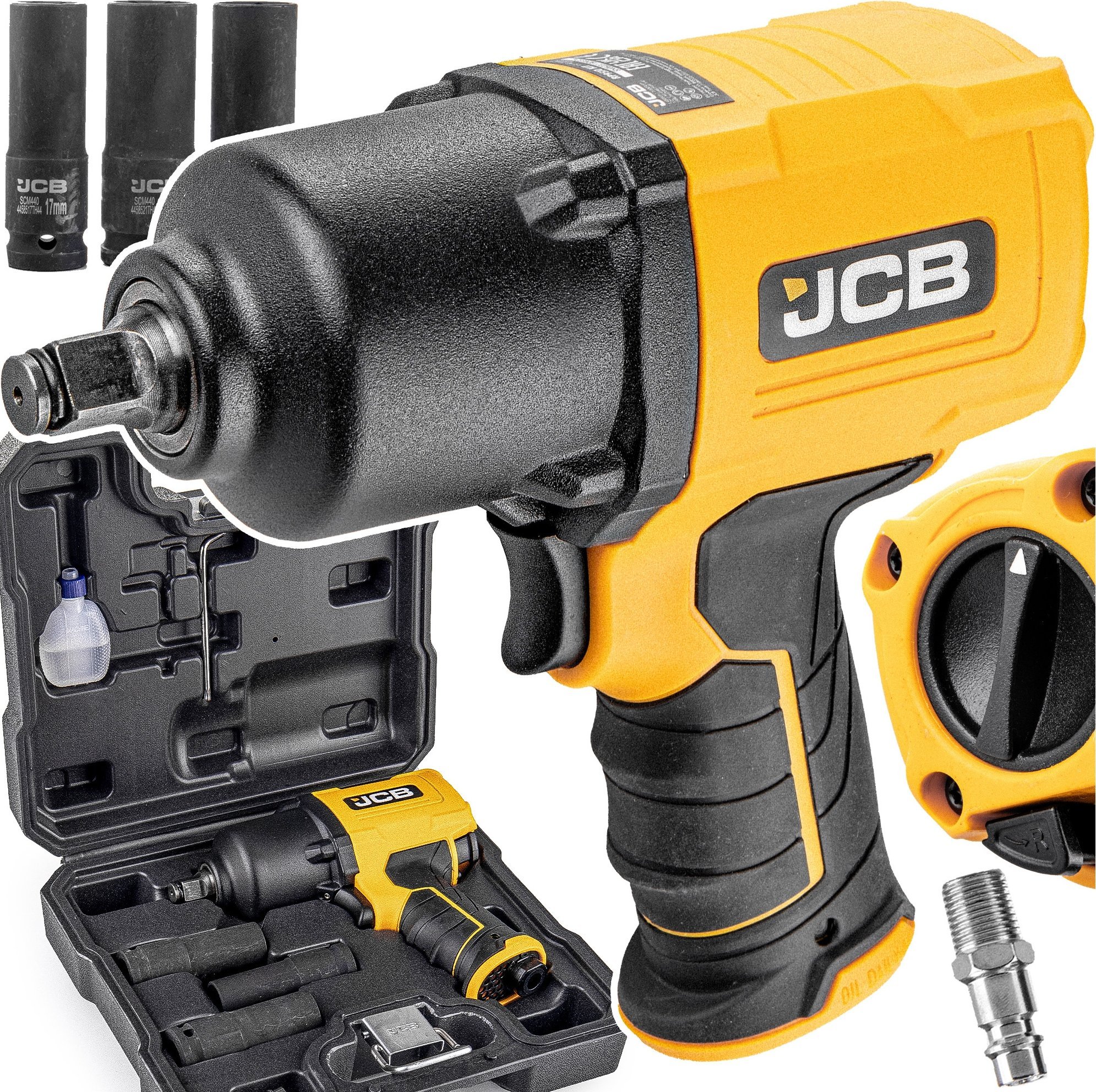 Klucz udarowy Sourcing JCB PNEUMATIC WRENCH 1/2" 1450Nm + SOCKETS