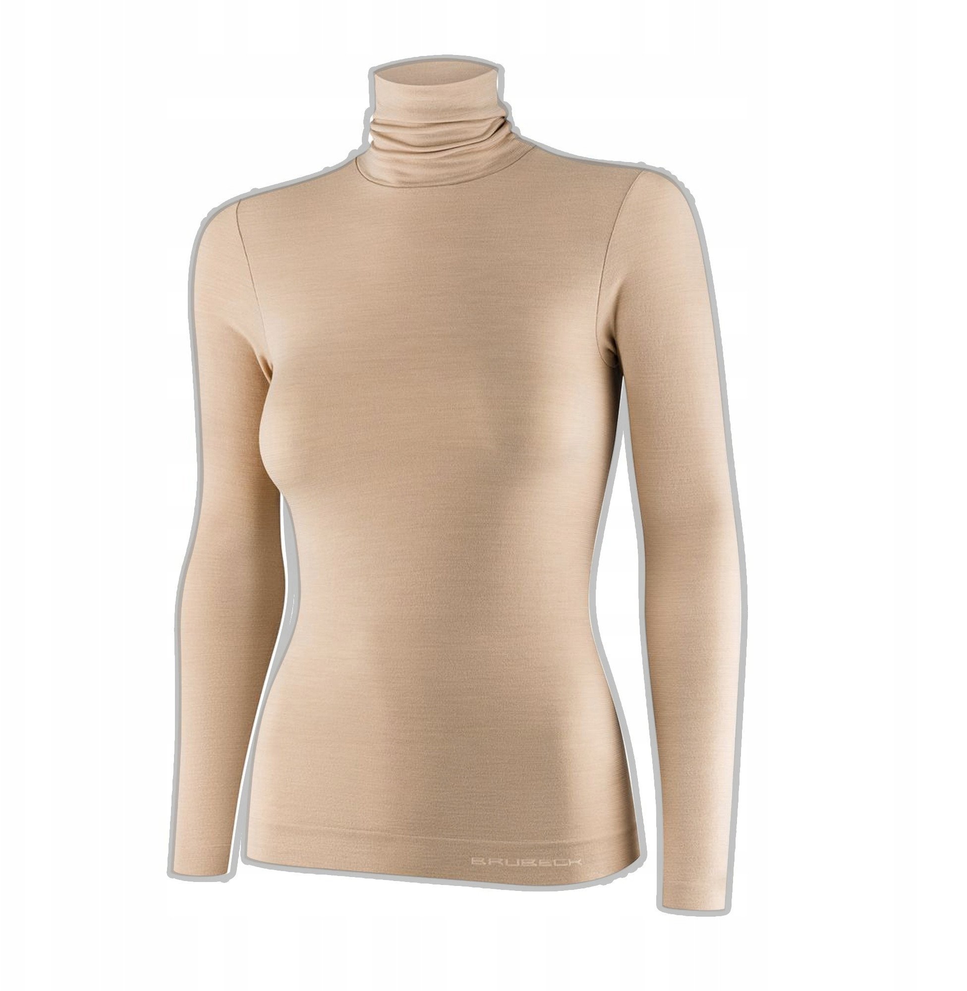 LS1627W Koszulka damska z golfem COMFORT MERINO beżowy XL