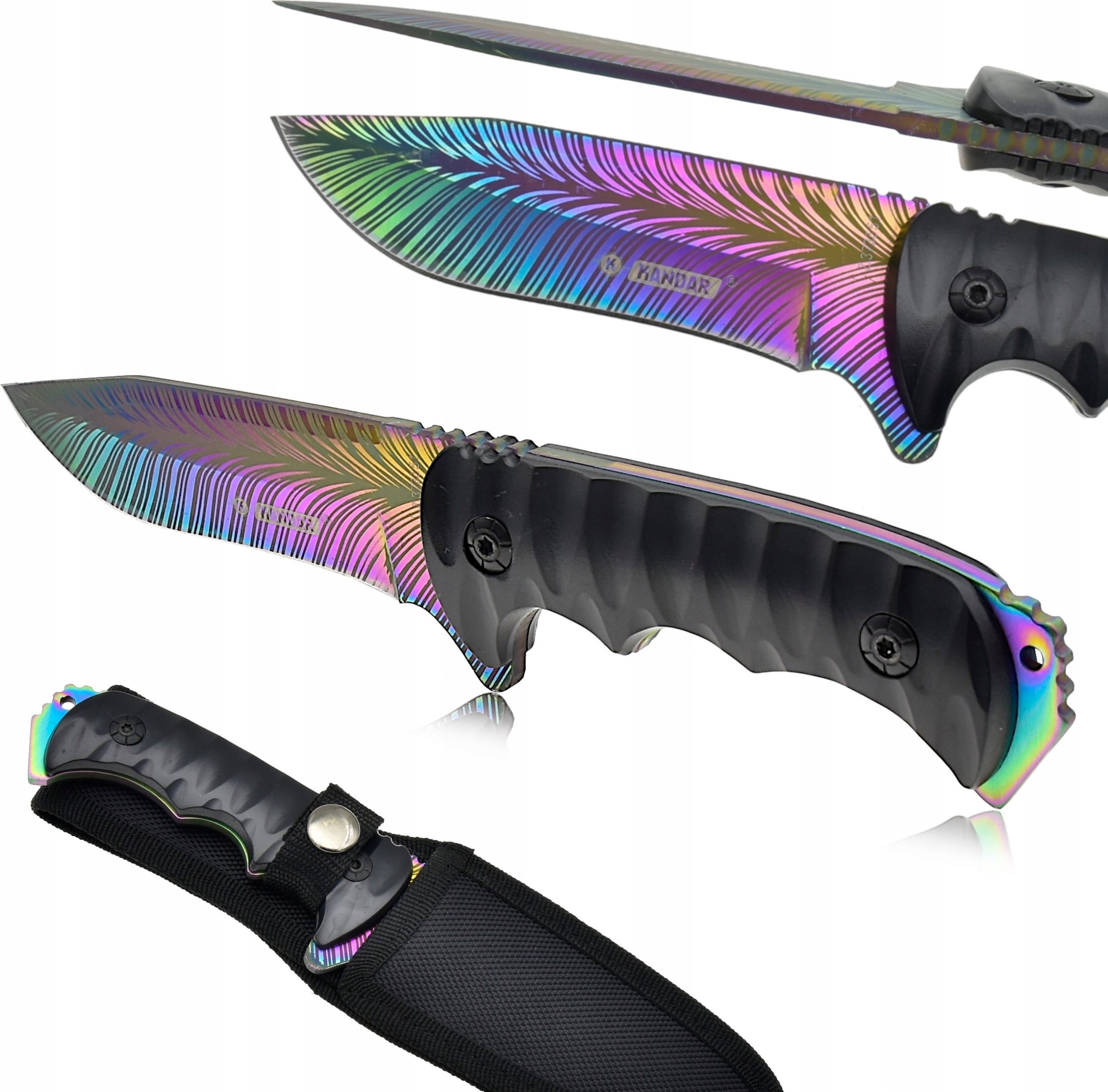 Kandar KANDAR Nóż Rainbow Survivalowy Taktyczny + Pochwa