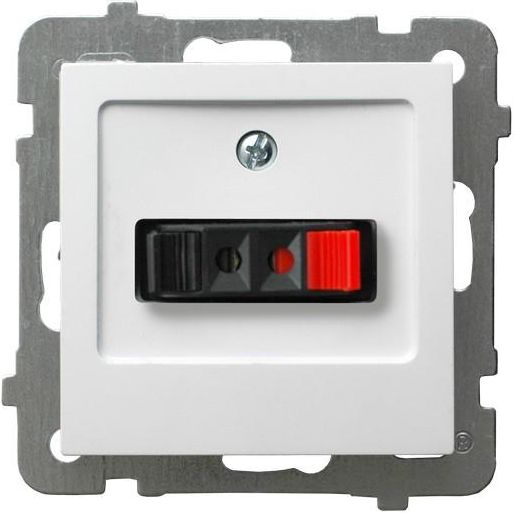 Ospel Gniazdo głośnikowe AS pojedyncze biały (GG-1G/m/00)