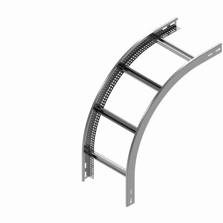 Baks Łuk pionowy zewnętrzny drabinki 90 stopni 400x60mm LPDZC400H60 N 469140