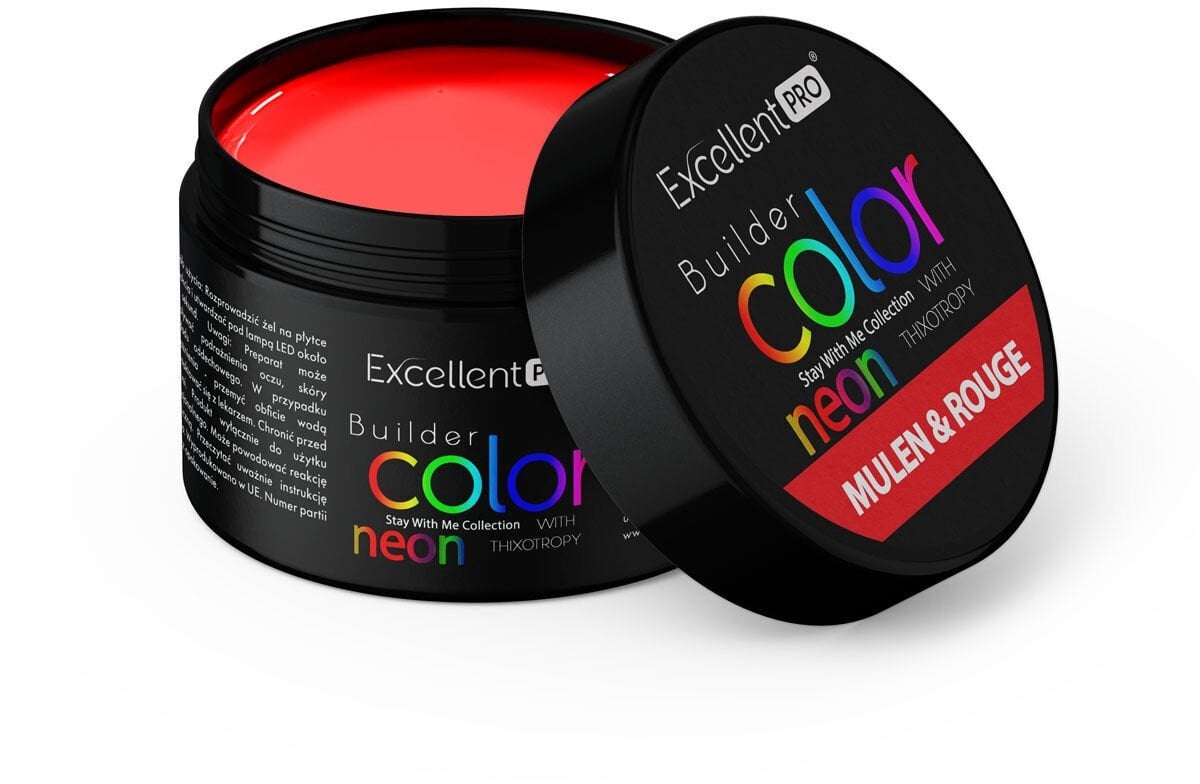 Excellent PRO Builder Color Neon With Thixotropy żel budujący Mulen &amp Rouge 15g