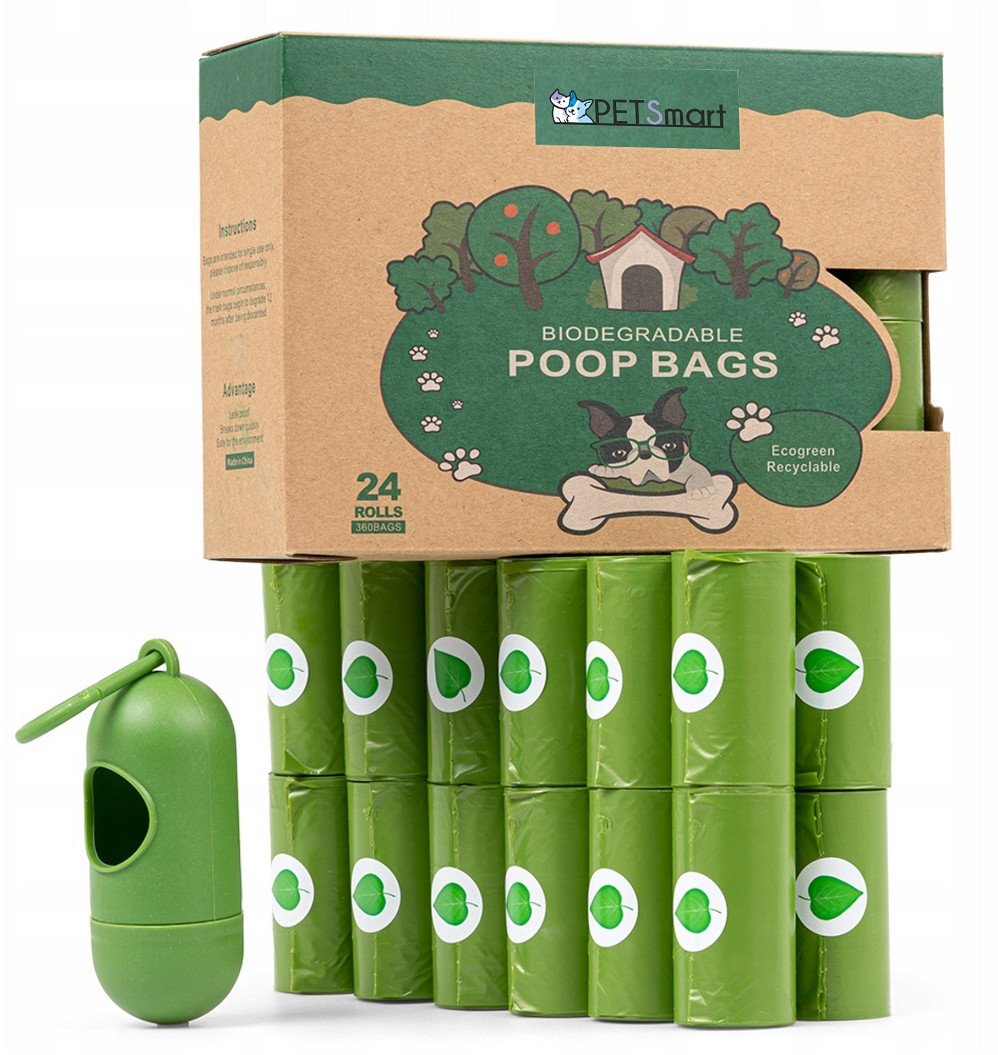 WORECZKI Na Psie Odchody BIODEGRADOWALNE Worki na Kupy BIO + ETUI 360 sztuk