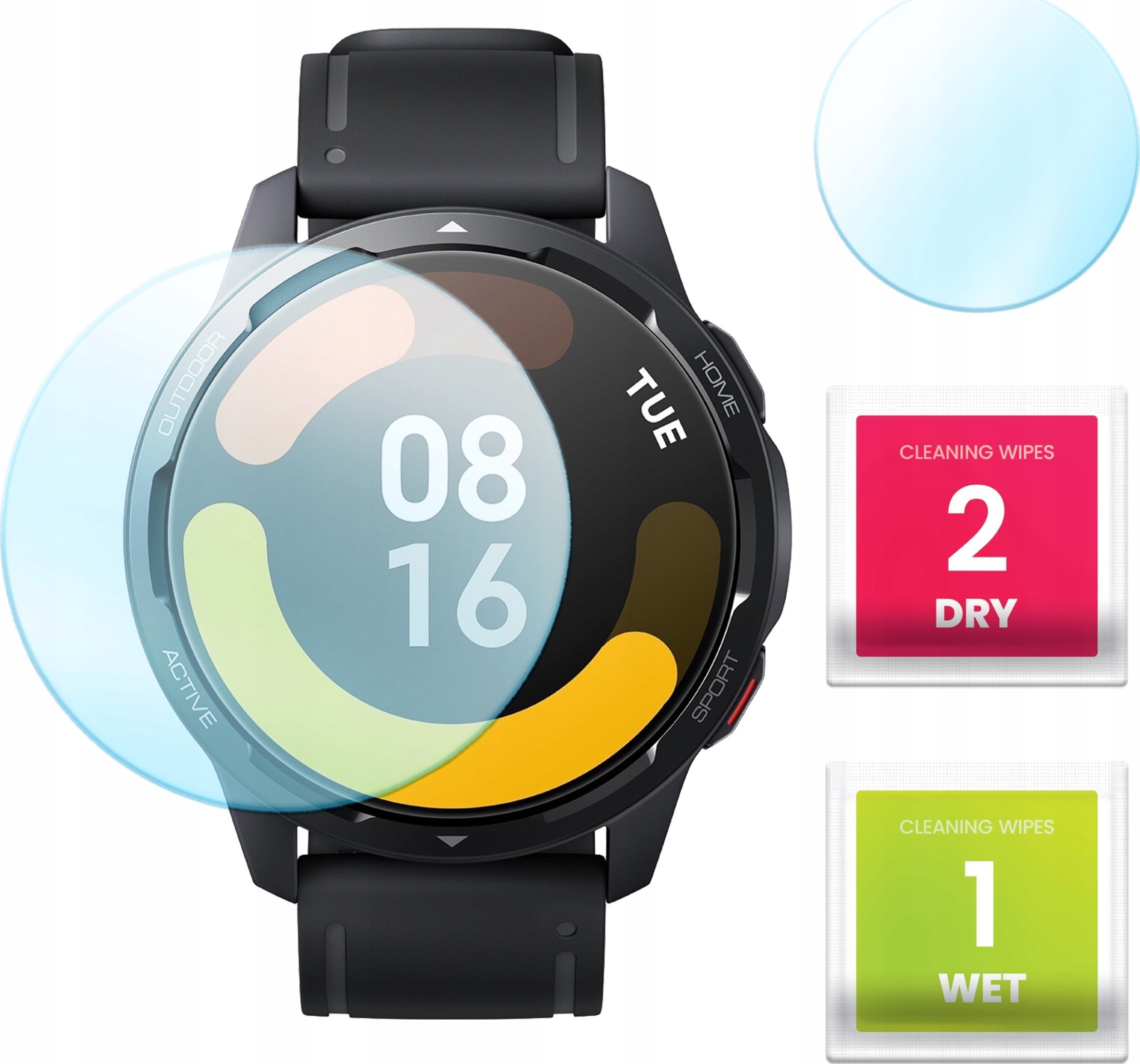 Hello Case Szkło Hybrydowe do Xiaomi Watch S1 Active (Szybka, Szkiełko, Ochronne)