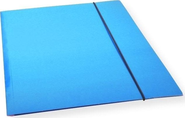 Teczka A4 z gumką lakier niebieska 300gsm (10szt)