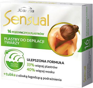 Joanna Sensual Plastry do depilacji twarzy - włosy mocne 16szt.