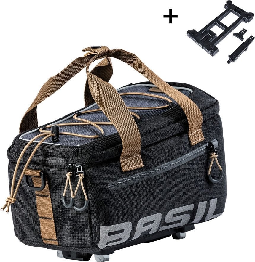 Torba na bagażnik BASIL MILES TRUNK BAG, MIK z adapterem do mocowania, 7L, Wodoodporna, Black Slate (NEW 2025)