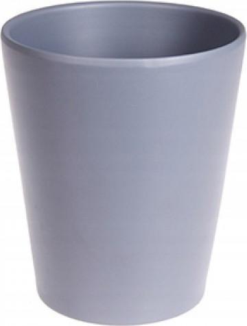 Polnix Doniczka ceramiczna na kwiaty szara 15 cm