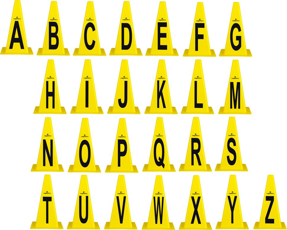 inSPORTline Pachołki treningowe ZESTAW Alfabet 23 cm (13206)