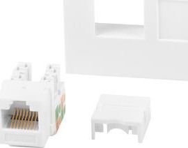 Lanberg GNIAZDO 45X45 RJ45 + KEYSTONE KAT.6 UTP BIAŁE LANBERG