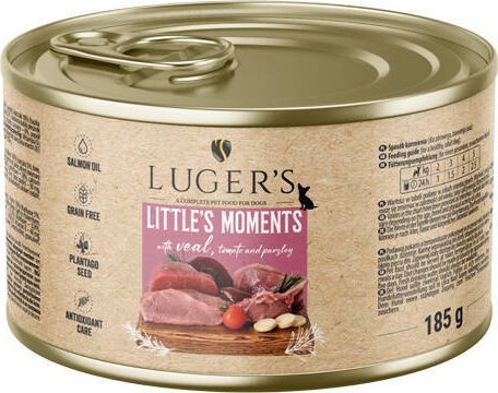 Karma mokra dla psów małych ras Luger's Little's Moments z cielęciną, pomidorem i pietruszką 185 g