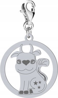 Radziszewska Jewellery Srebrny Charms CUTIE KRÓWKA DEDYKACJA