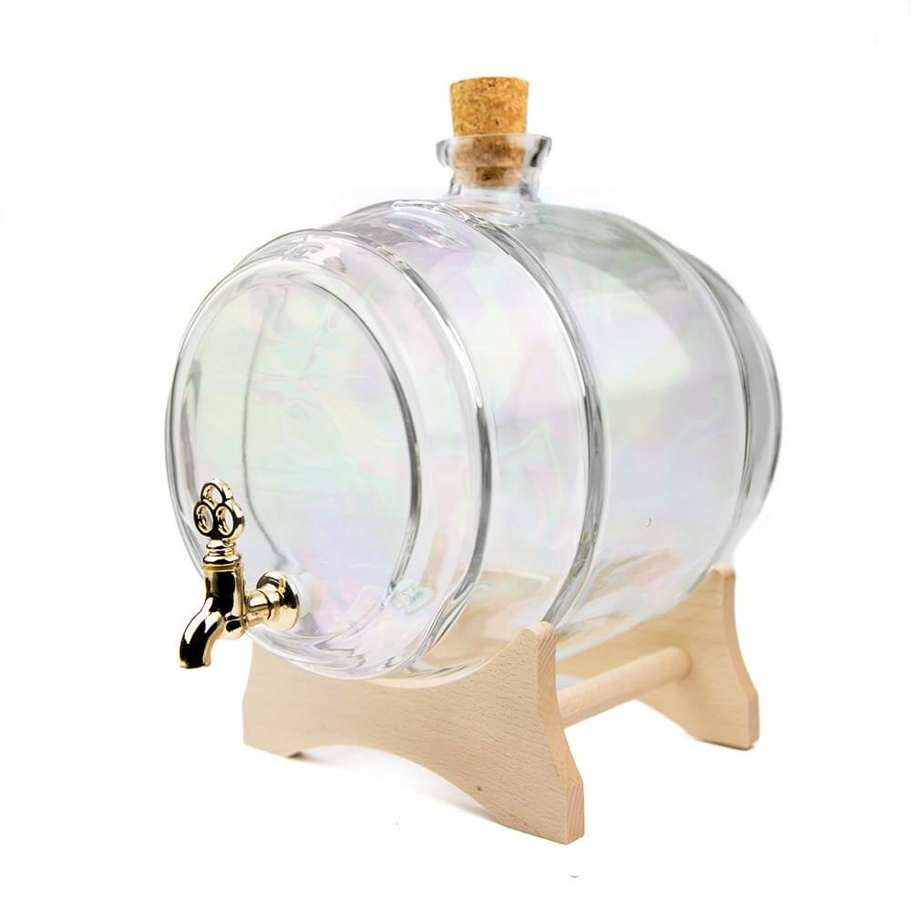 Lumarko BECZKA SZKLANA 4L beczułka TĘCZOWA antałek z kranem