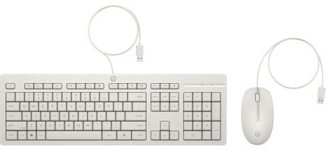 hp inc. Zestaw Klawiatura i mysz 225 przewodowe G2 biały AW5S6AA#ABB