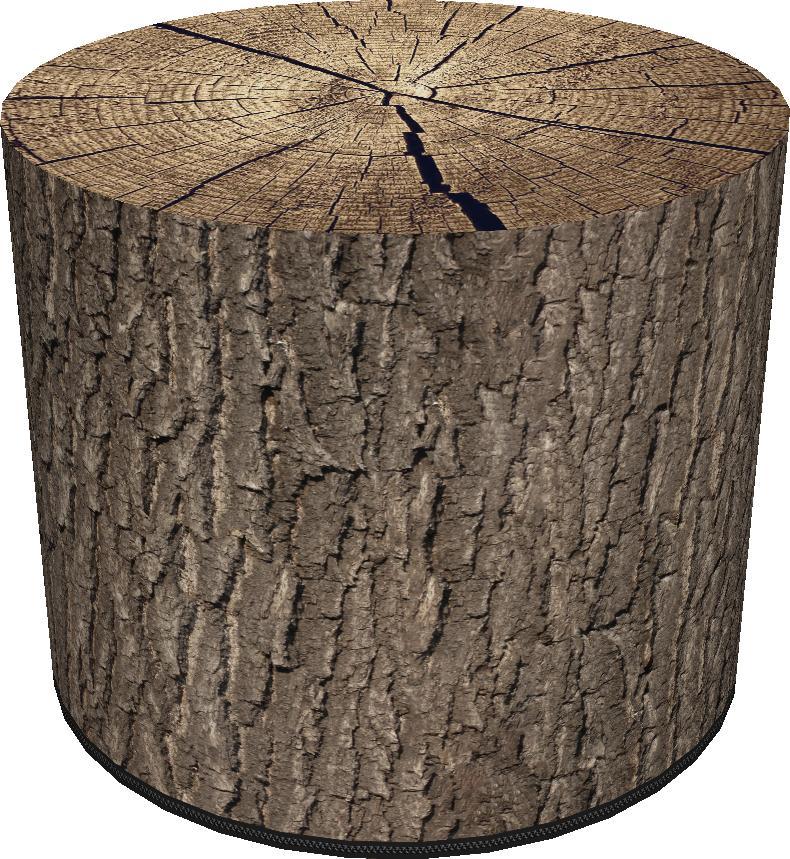 Bertoni-arco Okrągła pufa dekoracyjna - DĄB