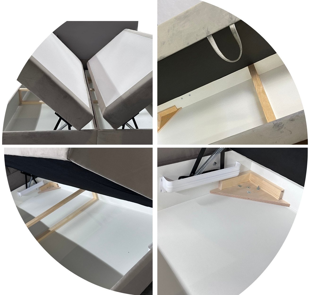 Łóżko kontynentalne Box 140x200 bez nóg ( bez zagłówka) riviera 38