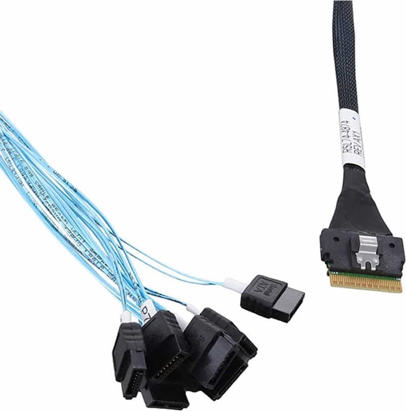 Microchip Adaptec Kabel SFF8654-> 8xSATA intern 0.8m SlimSAS - SATA (RSL74-4874)